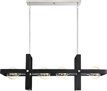 Nuvo Lighting 60-6625 Transitional Four Light Island Pendant from Prana Collection in Pewter, Nickel, Silver Finish, 42.00 inches