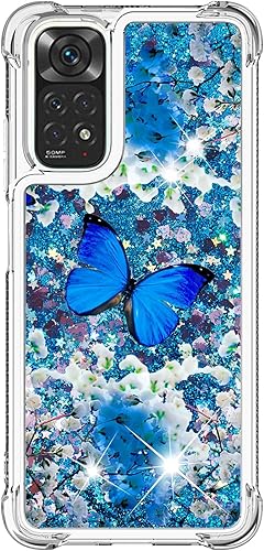 Miniatura 2 de Funda para Redmi Note 11S, funda para Redmi Note 11 4G, efecto arenas movedizas con cristal brillante TPU parachoques con cuatro esquinas contra