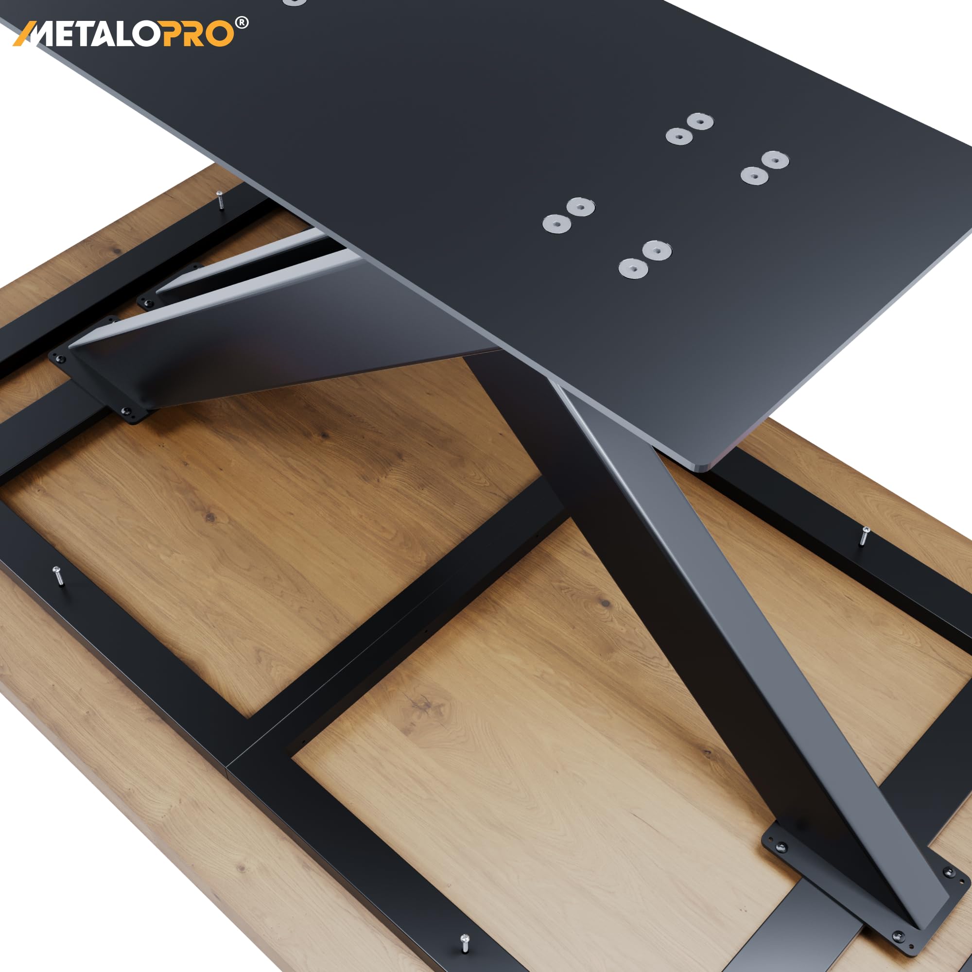 Gambe Tavolo Metallo Acciaio Nero – Struttura Robusta Scrivania Esstisch Tavolino Design Industriale