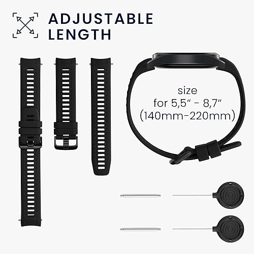 Miniatura 5 de kwmobile Correas compatibles con Garmin Instinct 2 SolarInstinct 2 correas  2 correas de silicona de repuesto  NegroVerde Oscuro