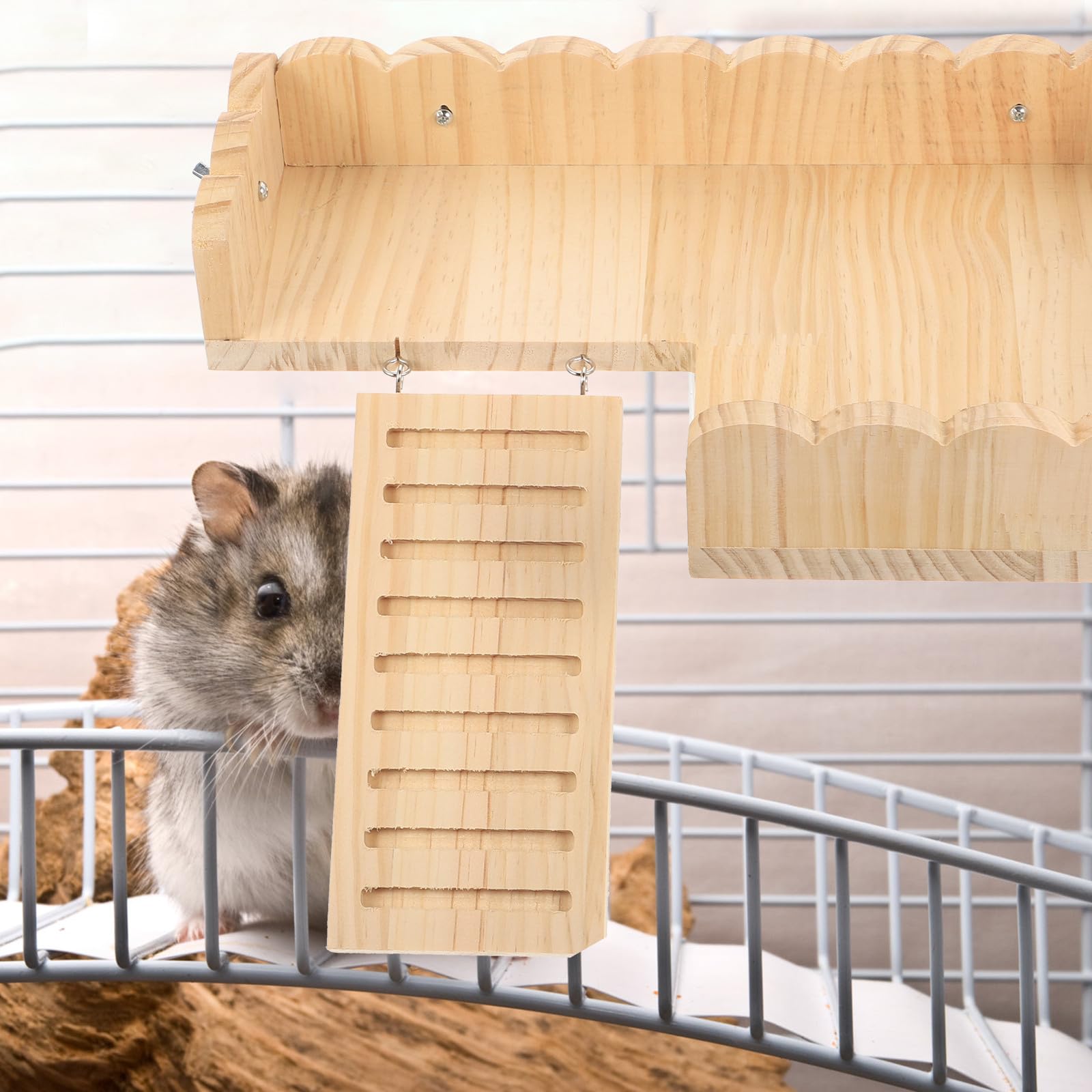 Beaupretty Hamsterplattform 1 Satz, mit Leiter für Käfig