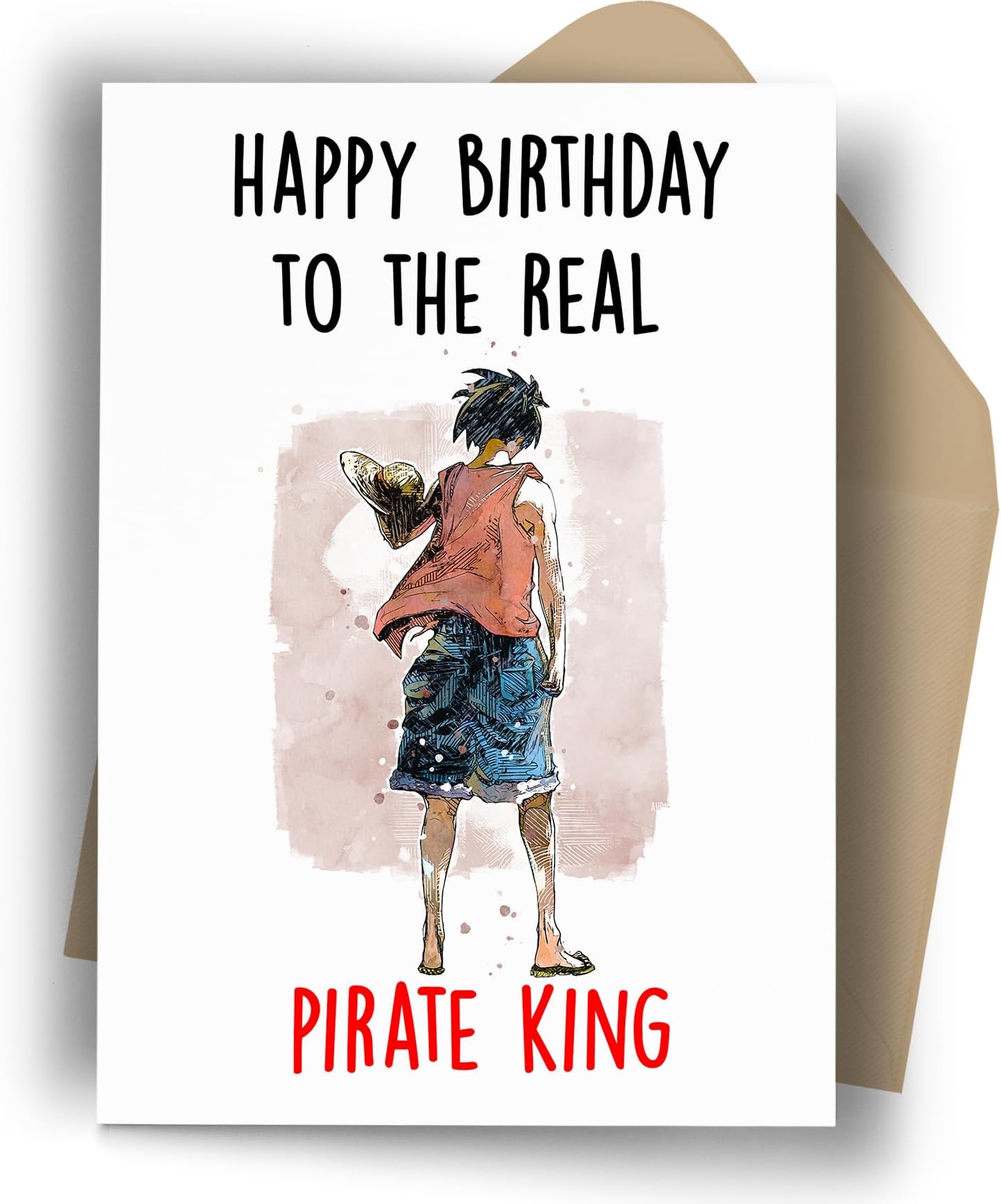The Real Pirate King Birthday Card | Anime Greeting Card | Anime Gifts | Birthday Gift for Anime Fan | Blank Card