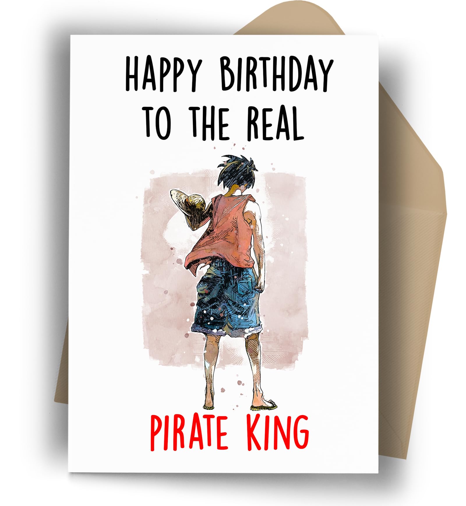 The Real Pirate King Birthday Card | Anime Greeting Card | Anime Gifts | Birthday Gift for Anime Fan | Blank Card