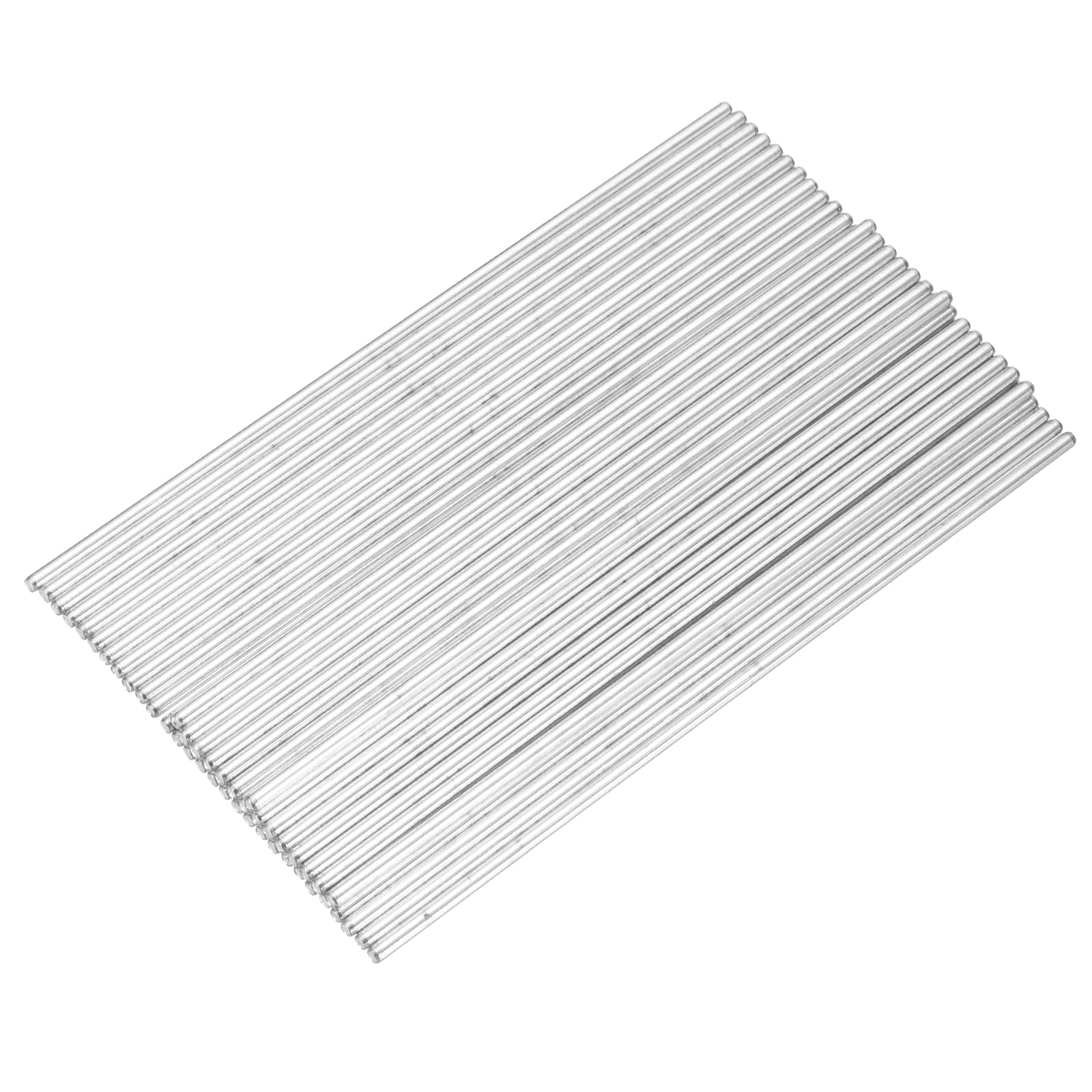 sourcing map 40pcs 2.5x130mm Toys Shaft Round Rod Axles Drive Shaft Silver