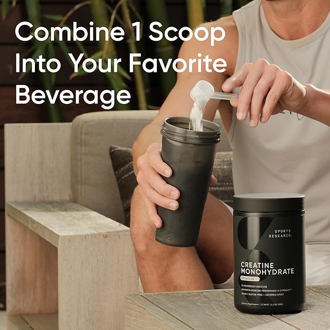 Overall, Sports Research Creatine Monohydrate is a versatile supplement suitable for athletes and fitness enthusiasts seeking to improve their workout results. By integrating this product into their routine, users can expect to support increased strength, enhanced muscular endurance, and faster recovery times, contributing to more effective and efficient training sessions.