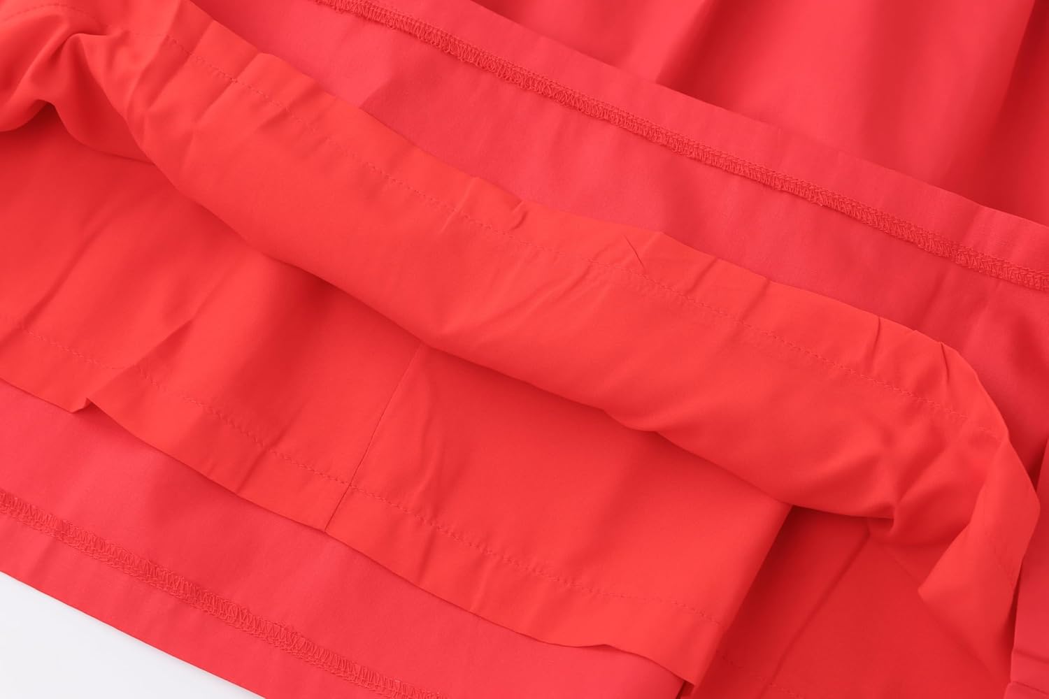 Lace Crochet Mini Babydoll Dress for Women Long Sleeve Ruffle Loose Crew Neck A-line Sheer Mesh Swing Flared Dresses - Image 4