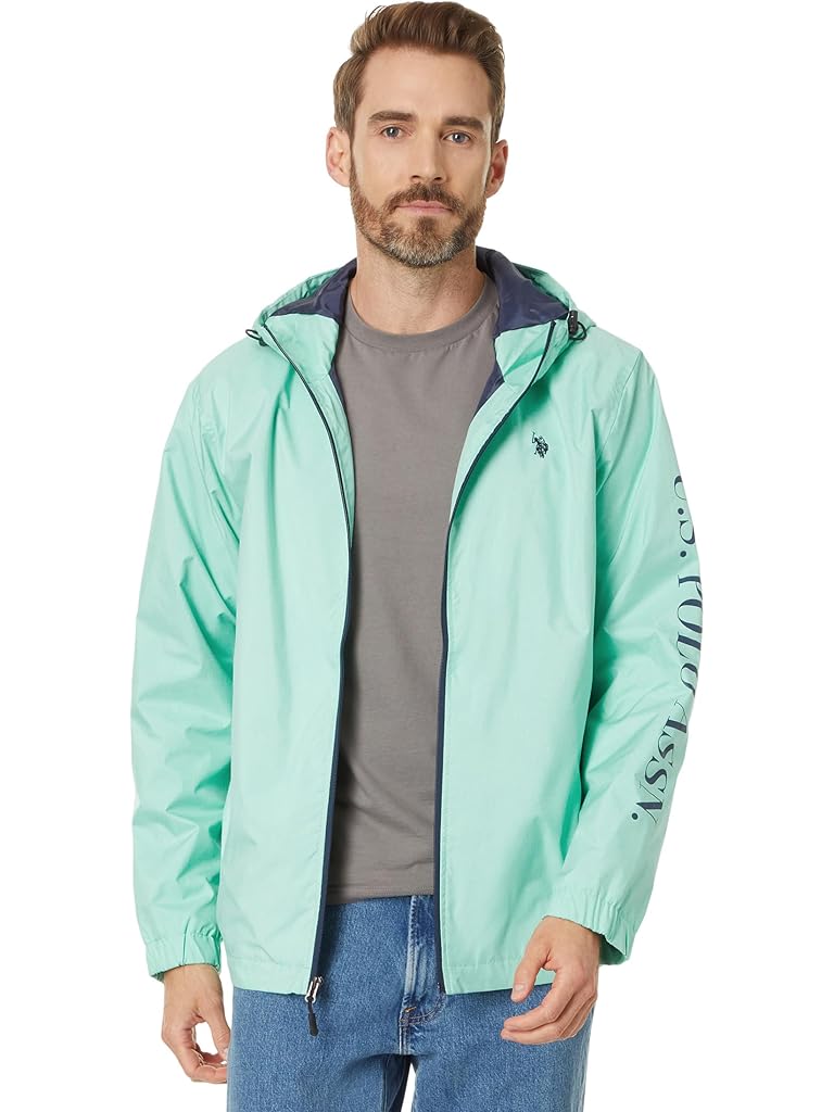 U.S. POLO ASSN. USPA Signature Sleeve Hooded Windbreaker