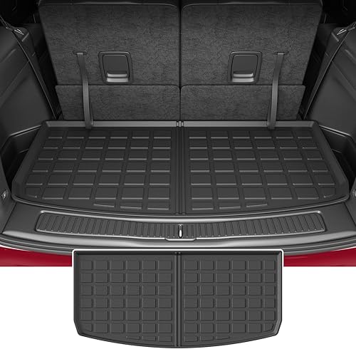 powoq Tapete de carga compatible con Jeep Grand Cherokee L 2021 2022 2023 2024 y Overland Cargo Liner TPE repuesto para accesorios Grand Cherokee L
