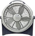 MAN 20 Inch Box Fan, High Velocity Floor Fan, 3500 CFM Large Box Fan with 3 Speeds & Adjustable Tilt, Powerful Air Circulator for Garage, Bedroom, Gym, Shop & Office, Black/Gray
