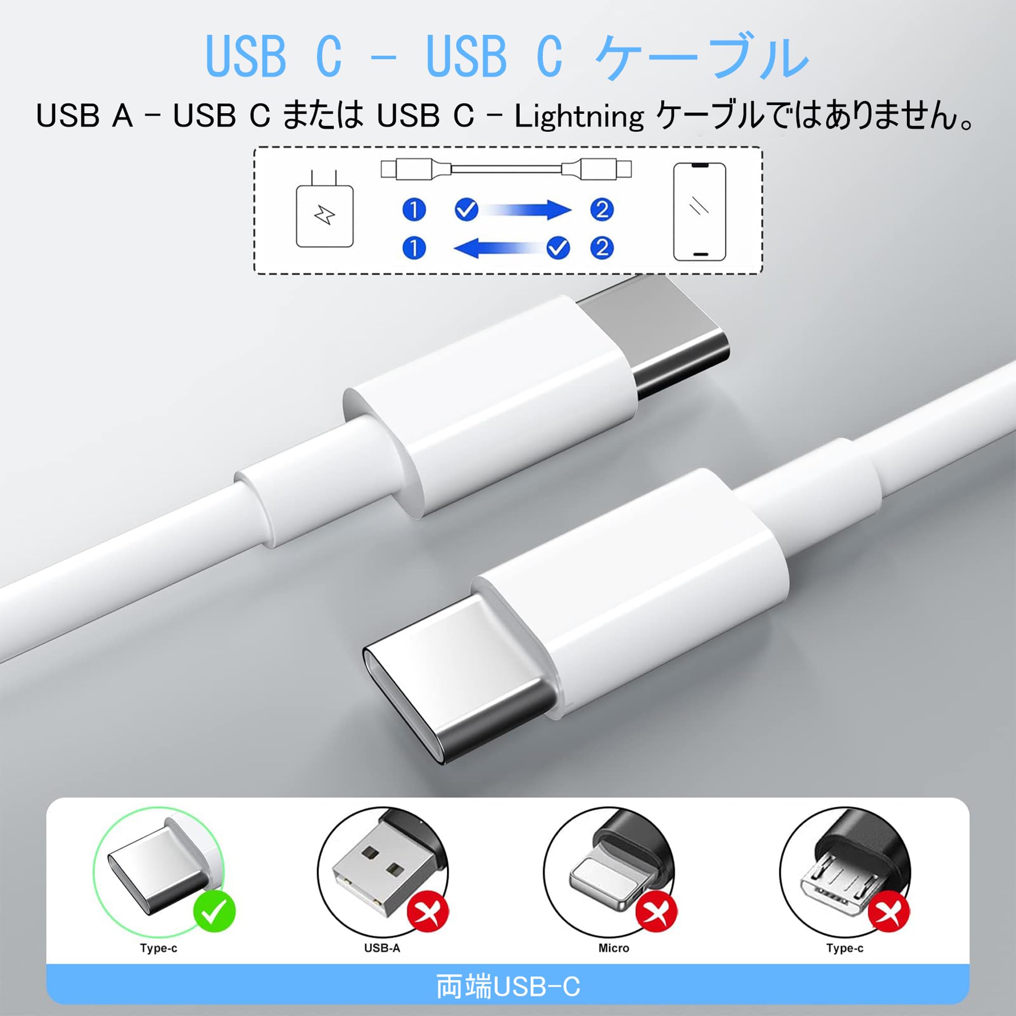 USB Type C ケーブル 2本セット / 2m / ブラック シリコン素材 Amazon.co.jp: USB Type C ケーブル【2M/2本セット】Sweguard