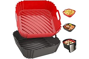 2 Pack Air Fryers Accessories: Seropy Air Fryer Liners for Crisp Healthy Cooking