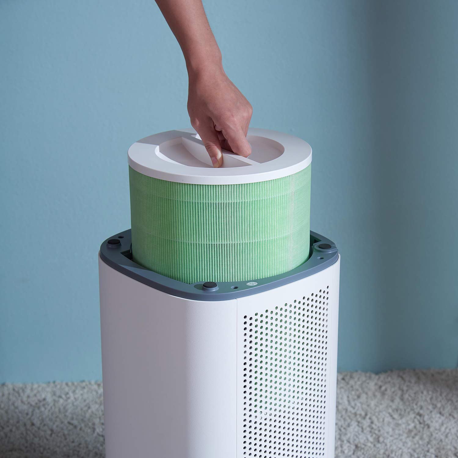 Luftrum Purificatore D’Aria Per Grandi Stanze Con Filtro Vero HEPA - Copertura 4646 Mq, Rimuove 99,9% Polline, Peli, Fumo E Odori - Silenzioso