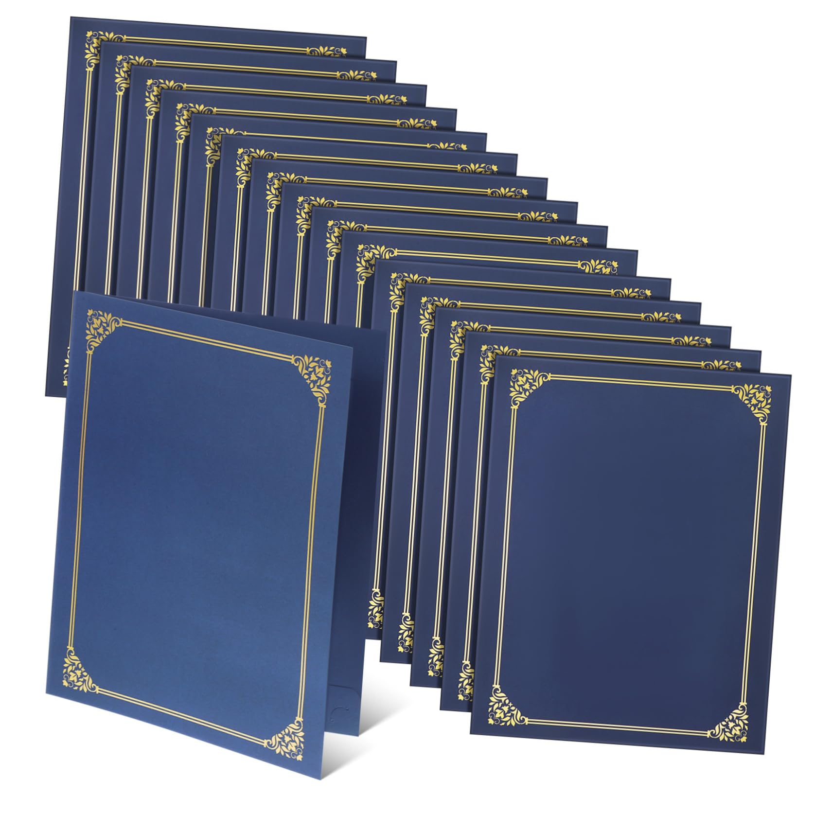 DOITOOL Dokumentenordner A4 Urkunden mit Elegantem Goldfolie Rahmen 30 Stück Papier Professioneller Stil für Abschlusszeugnisse und Diplomhüllen