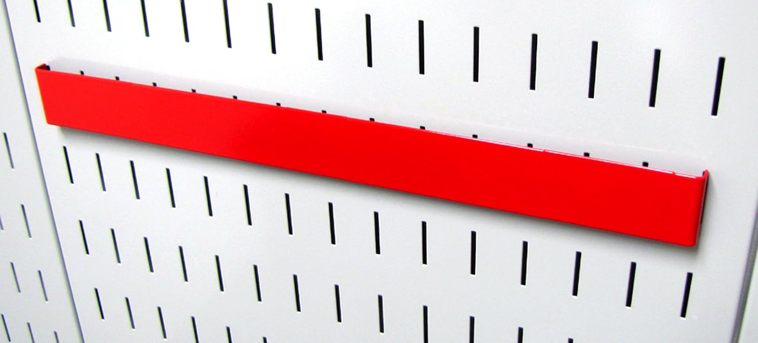 Wall Control Pegboard 14in Accessory Hanger Tool Holder Bracket and Slotted Tool Board - Red (Pack of 2) image 3