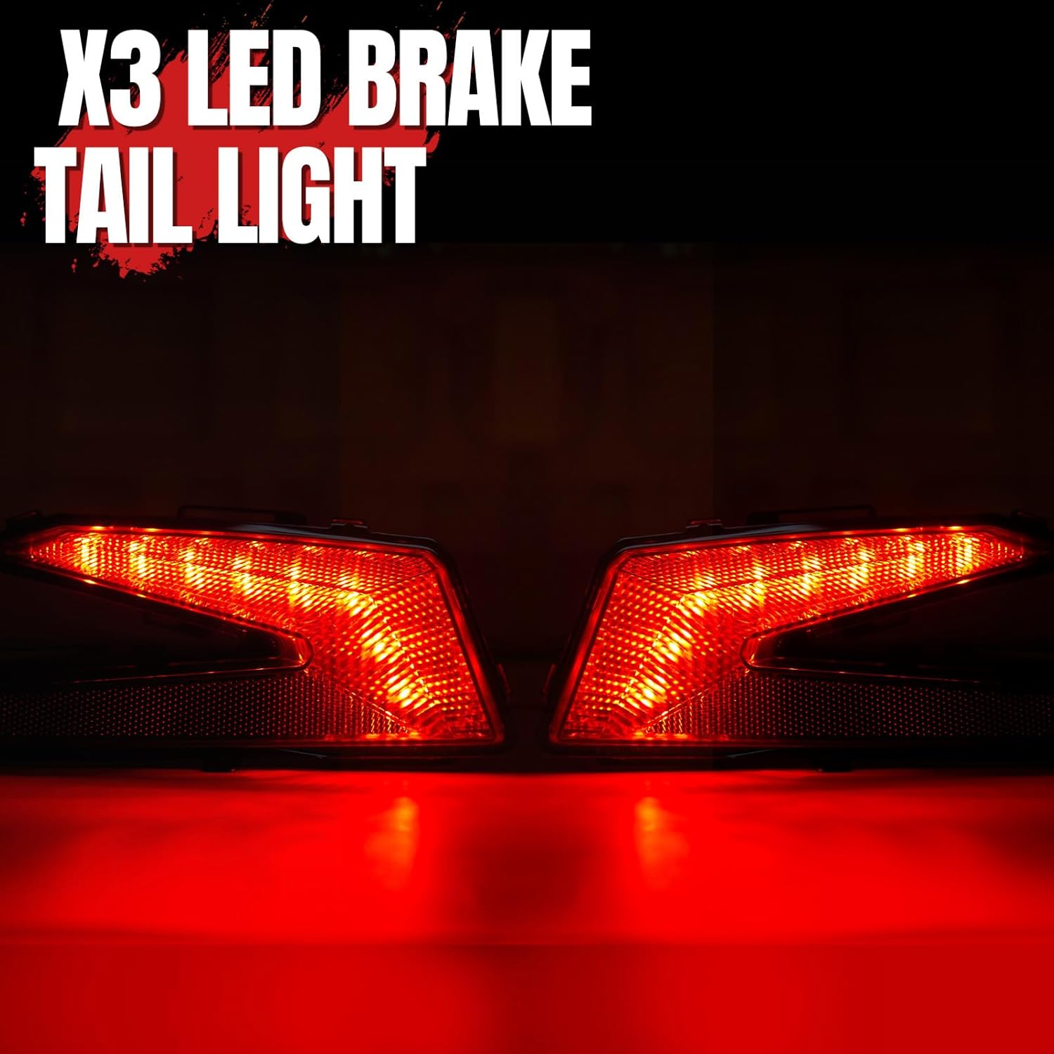 A & UTV PRO X3 Fang Accent Lights & LED Tail Lights Kit, Front Signature White Yellow Light, Taillight for Can-Am Maverick X3 XDS XRS Max Turbo R, Replace OEM #710004994,710004995,710004744