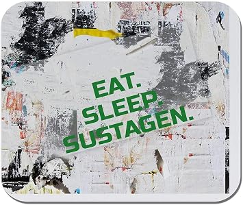 Makoroni - EAT Sleep SUSTAGEN Food - Non-Slip Rubber - Computer, Gaming, Office Mousepad