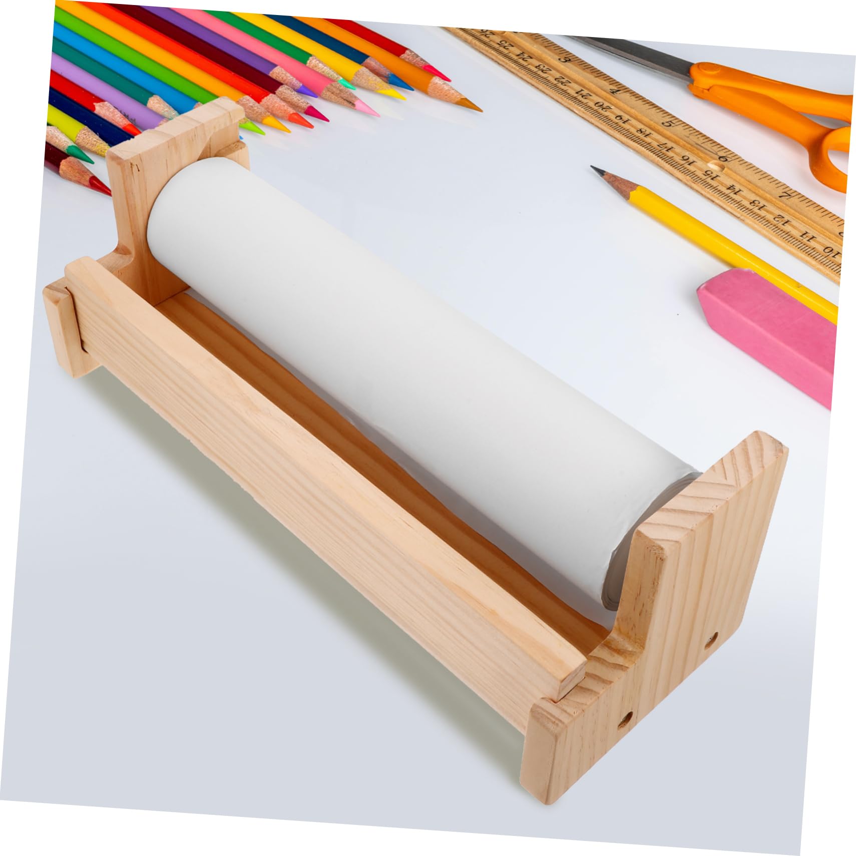 HOMSFOU Cavalletto da Tavolo per Pittura in Legno Multifunzionale Salvaspazio Rotolo di Carta per Attività Creative e Doodling per Ragazzo Ragazza