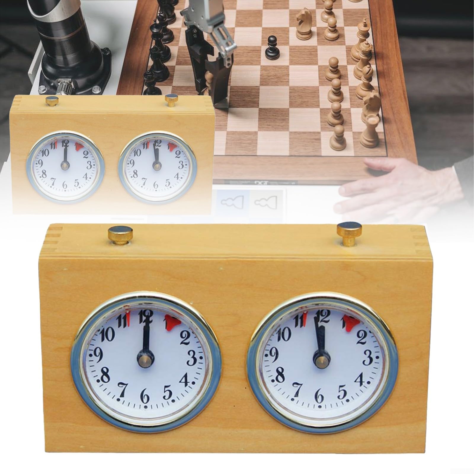 Horloge d'échecs, horloge d'échecs mécanique, horloge d'échecs professionnelle, minuterie de compétition analogique, outil de synchronisation pour divers jeux d'échecs