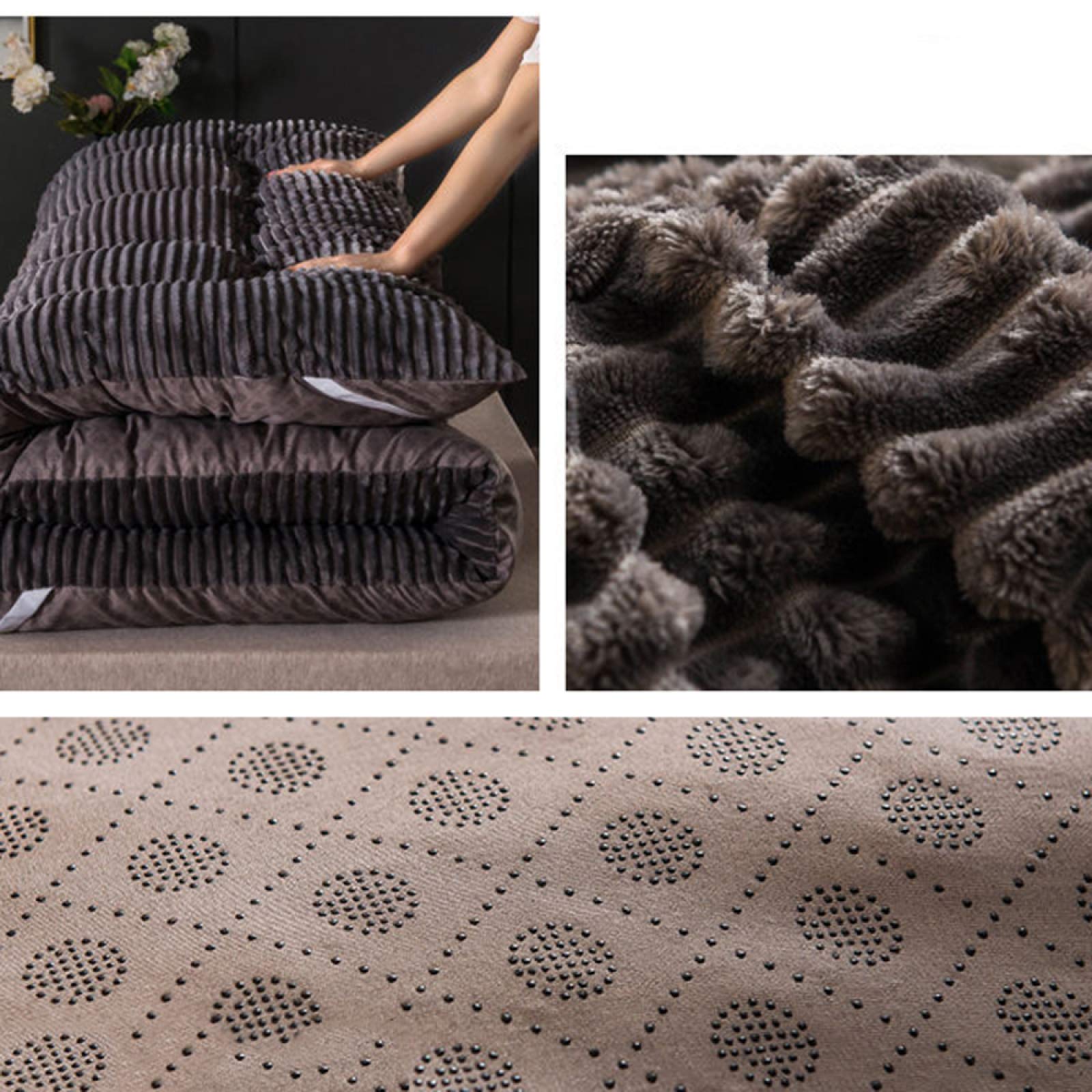 Futon Matratze Doppel Einzel Japanische, Japanische Bodenmatratze Schlafen Tatami Matte Roll Up Camping Matratze Bodenliege Bettsofas Und Sofas, Grau, 180*200cm