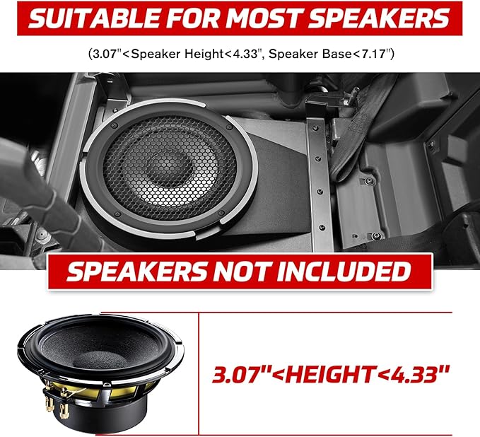 Parlantes Bajos Asiento Can-Am Maverick R 2024-2025 XUTVOTOR miniatura 4