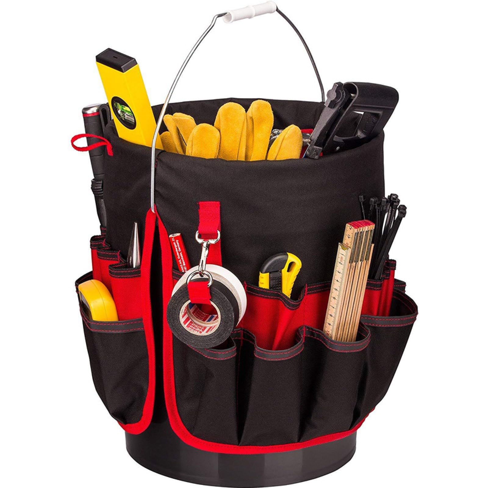 Secchiello per Attrezzi Borsa, Utensili Secchio Organizer, Secchio Tela Porta Utensile e Organizzatore, Organizer per Attrezzi Secchio per Attrezzi, Borsa Porta Attrezzi, Custodia per elettricista