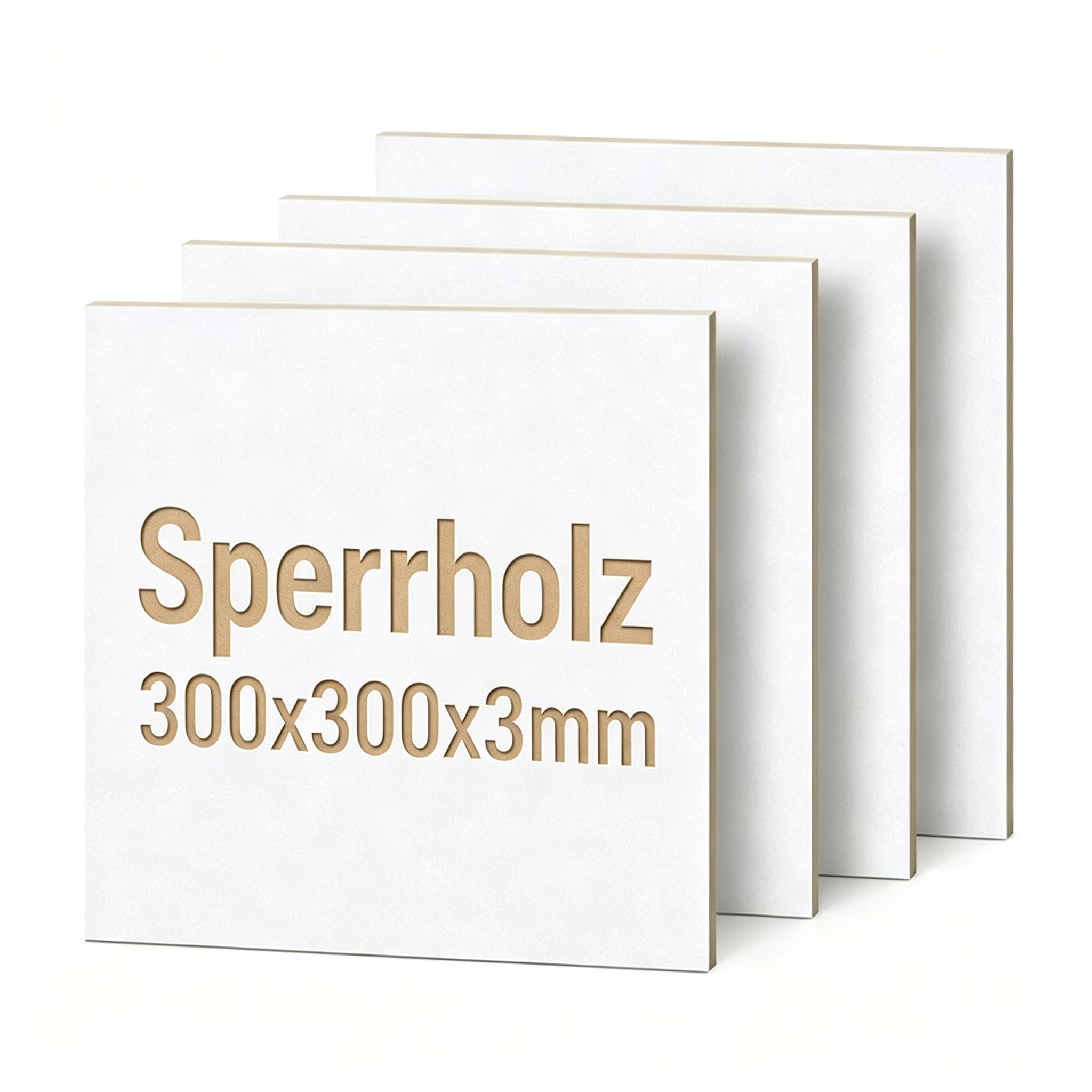 Creatorally 8 Stück Farbiges Sperrholz, 3mm & 30x30cm aus Li