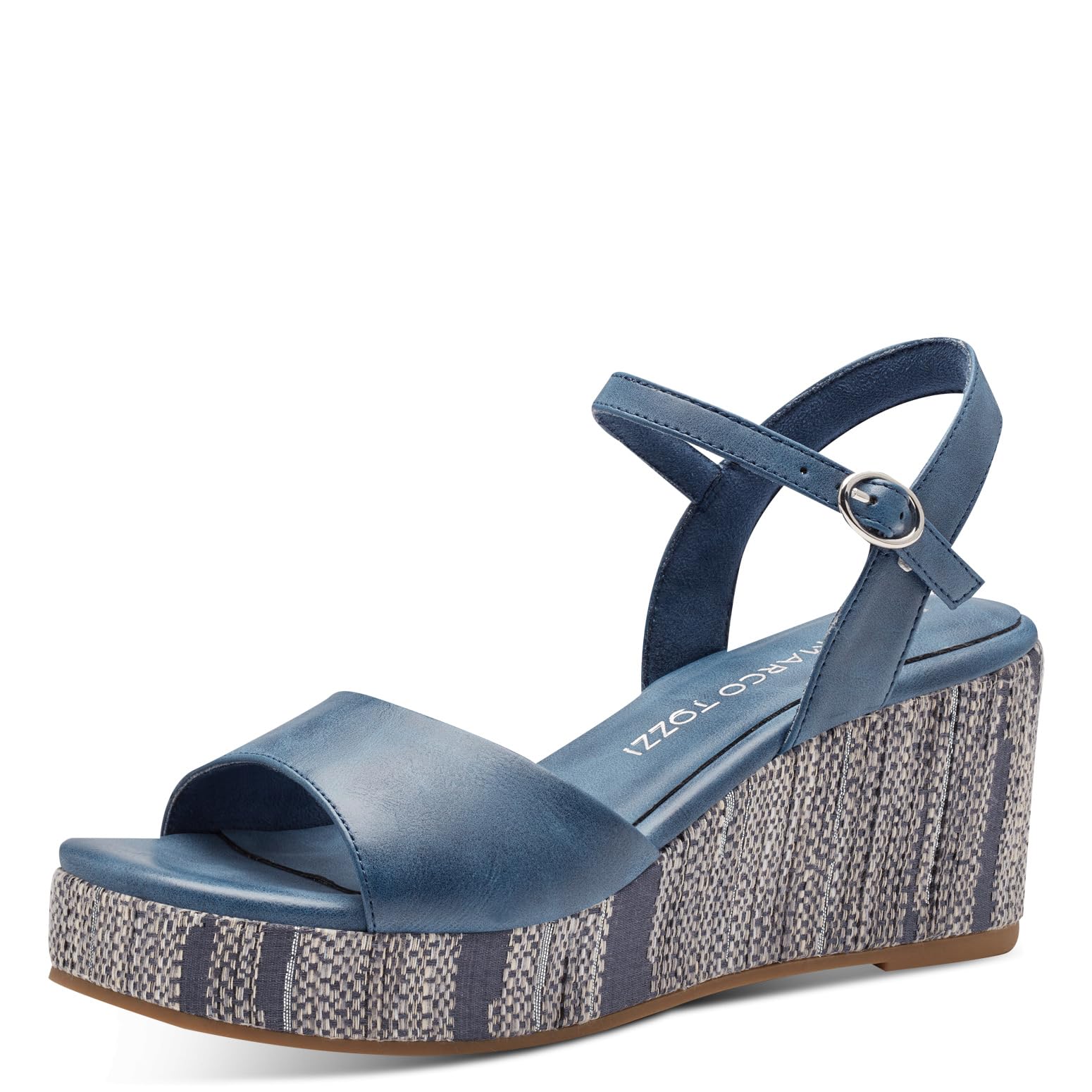 MARCO TOZZI Women's 2-28389-42 Heeled Sandal, Ocean, 6.5