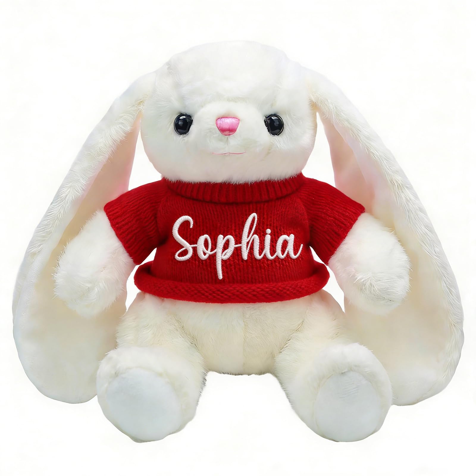 Personalized Bunny Plush with Name - Custom Soft Plush - Easter Gifts for Kids - Stuffed Animal for