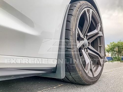 Miniatura 4 de Reemplazo para todos los modelos Chevrolet Camaro 2016  GM Factory Estilo Extendido ABS Textura Plástico Negro Aletas Delanteras Pareja Protector de