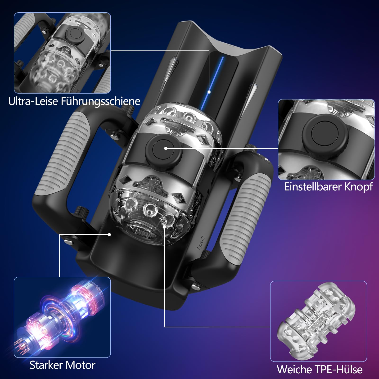 Elektrischer Masturbator Masturbieren für Männer Taschenmuschi - Sex Spielzeug für die Männer mit Telefonständer und faltbarem Griff, 12 cm Telescopic, Masturbator Männer Sex Sexspielzeug Sex Toys
