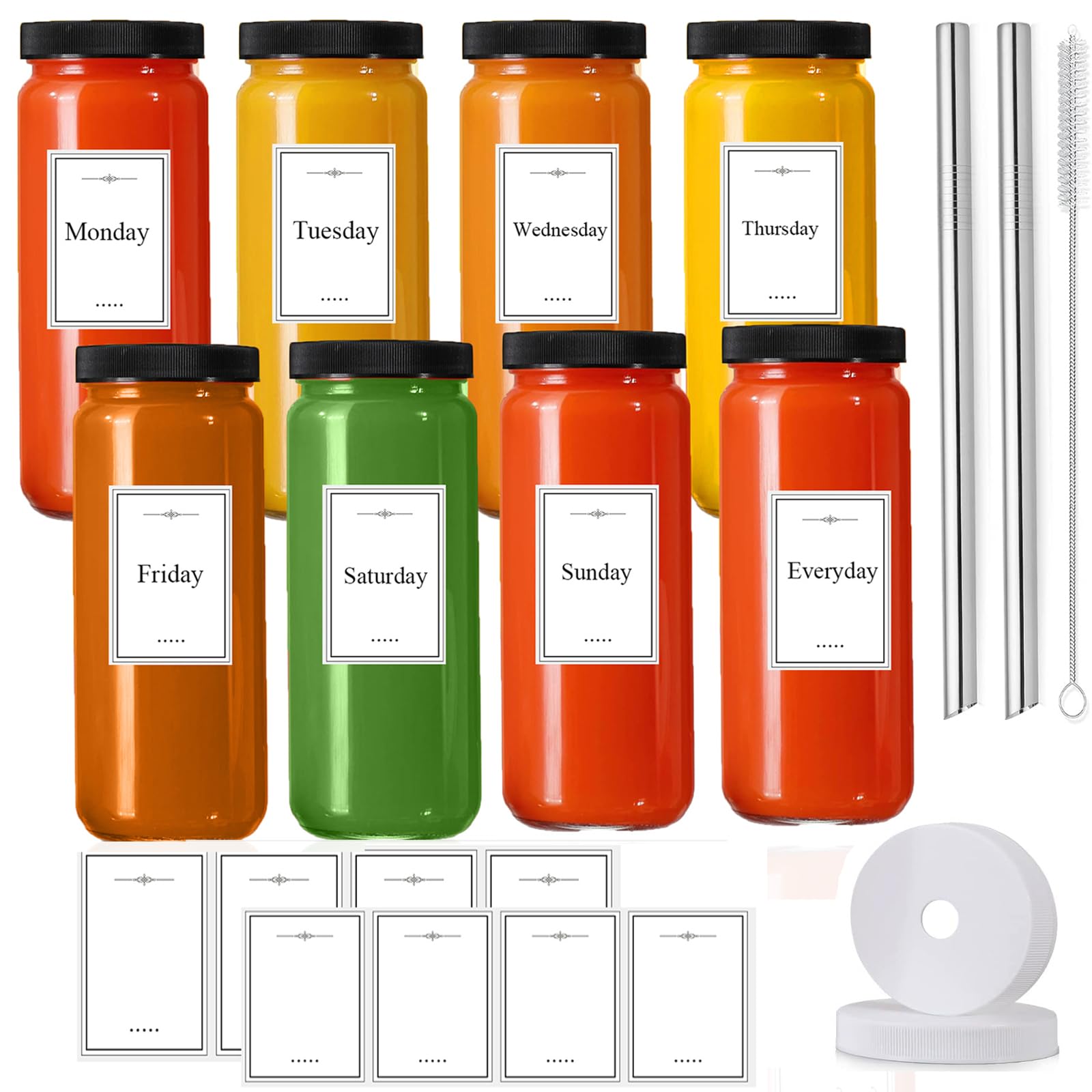 Personalisiertes Mason Jar Glas Mit Deckel - 500ml Buchstaben Glas Für Smoothies & Getränke