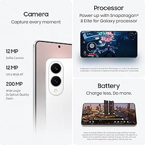 SAMSUNG Galaxy S25 Edge Cell Phone, 256 GB AI Smartphone, Unlocked Android, Night Video, Fast Processor, ProScaler Display, All-Day Battery, 2025, US 1 Yr Manufacturer Warranty, Titanium Silver