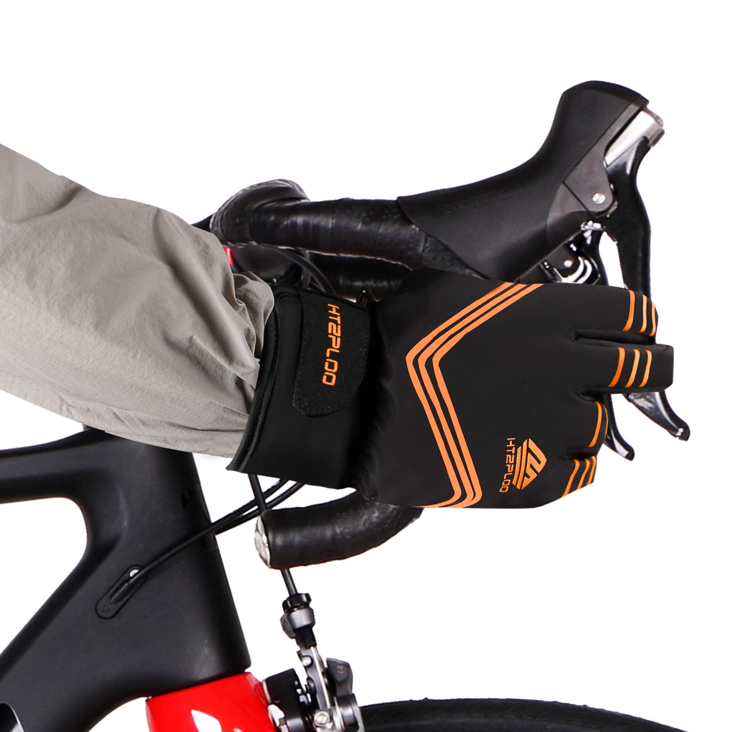 Winterhandschuhe Wasserdicht & Winddicht mit stoßdämpfendem Pad Anti-Rutsch Isolierte Warme Handschuhe für Radfahren Laufen Wandern Skifahren