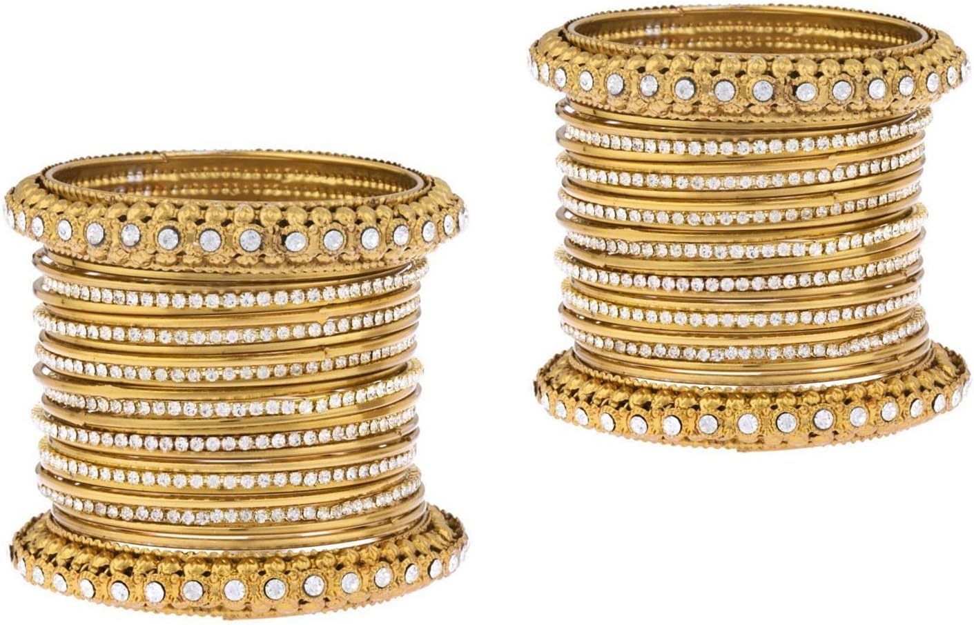 Efulgenz Indian Bangles for Women Bangles Indian Jewelry Boho Bollywood Wedding Bracelets Bangle Set (50 Pcs)