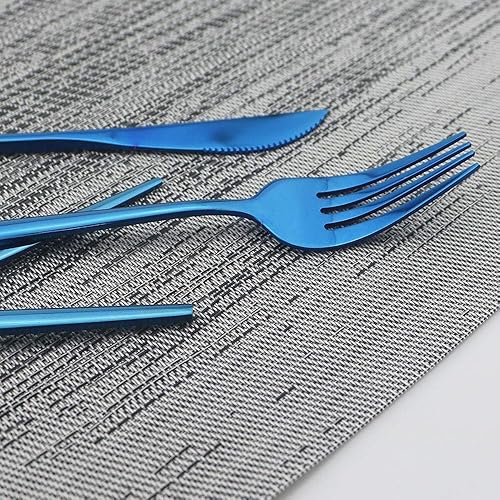 Miniatura 3 de JASHII Juego de cubiertos portátiles de 8 piezas, incluye cuchillo, tenedor, cuchara, palillos, pajitas, juego de utensilios de acero inoxidable,