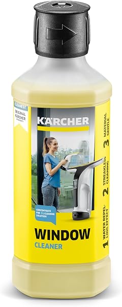 Kärcher Nettoyant vitres concentré RM 503, pour un nettoyage sans traces des fenêtres, miroirs et cabines de douche, 500ml donnent 6,25l de liquide de nettoyage dilué - 1