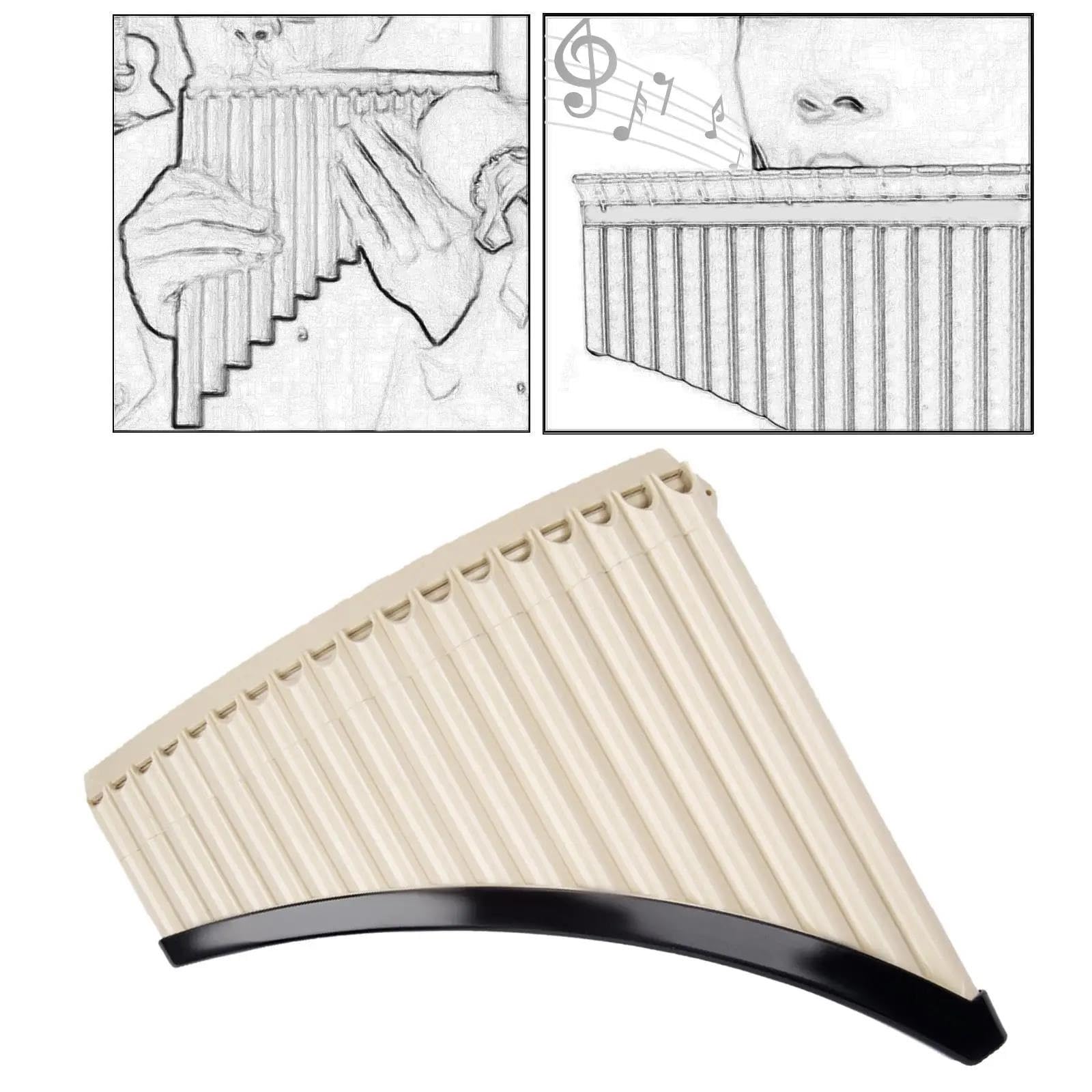 Flauta De Pan Hecha A Mano Material Resina Instrumento Viento Madera Flauta Pan