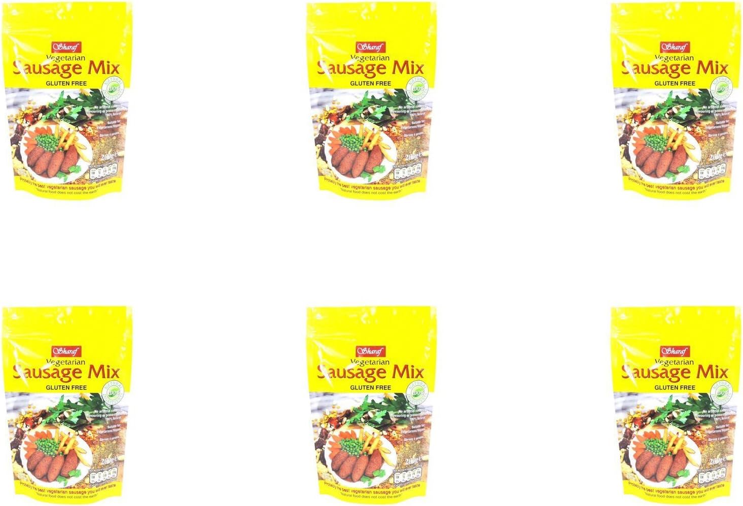 (6 PACK) - Sharaf Vegetarian Sausage Mix| 200 g |6 PACK - SUPER SAVER - SAVE MONEY