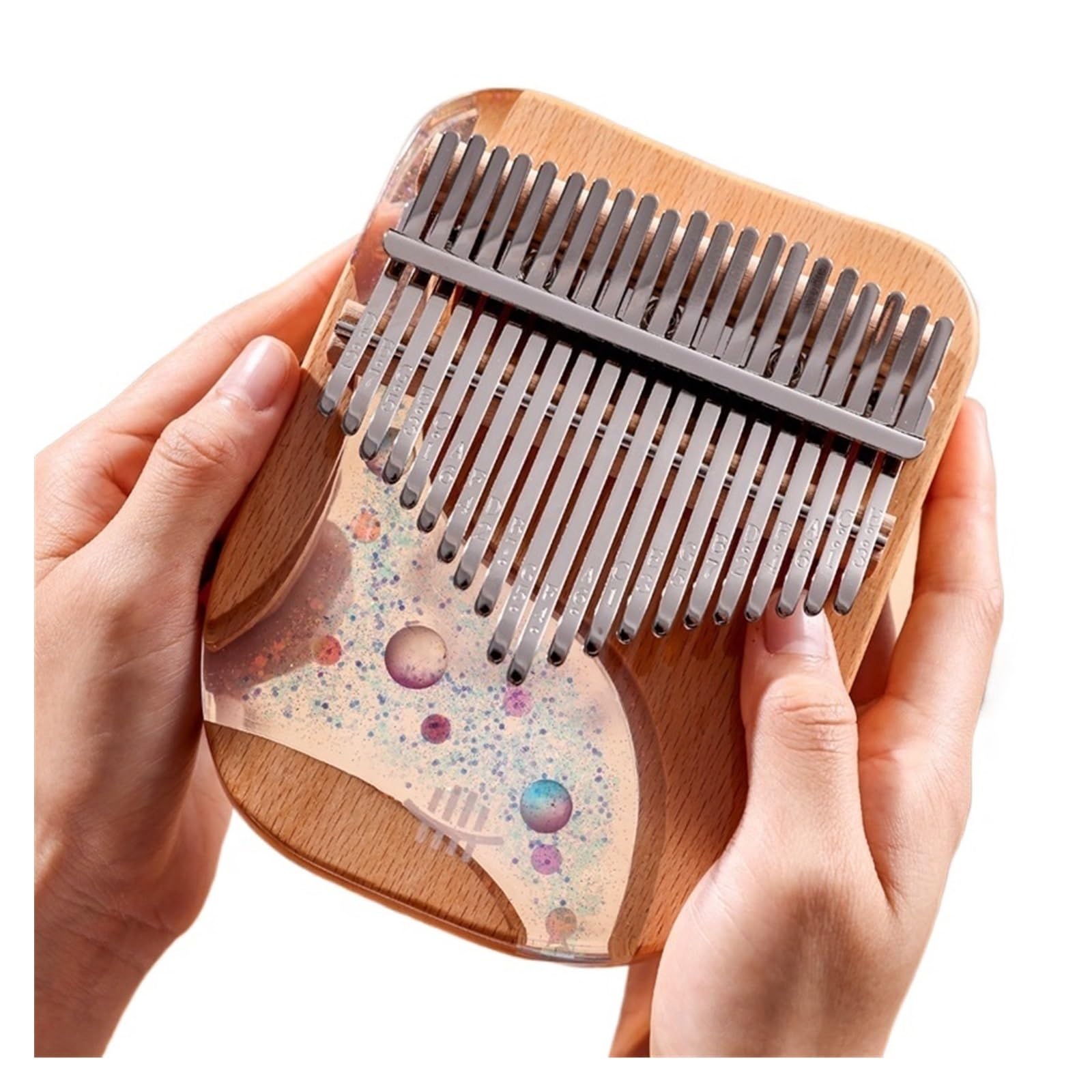 kalimba mini 17-tonowa kalimba w stylu Bright Planet nowa żywiczna płyta kciukowa kalimba fortepianowa
