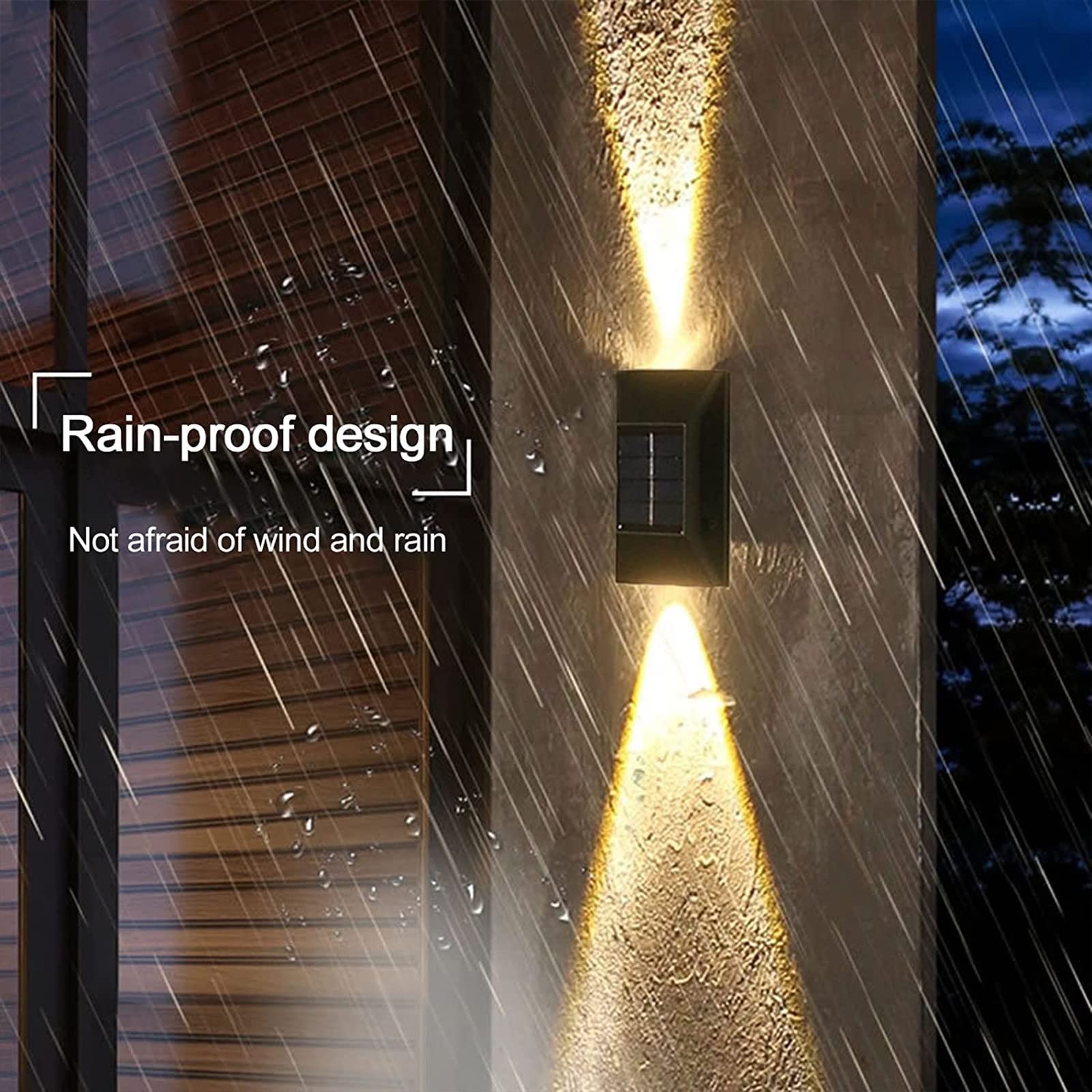 2PACK Luci solari a LED Lampada da parete ad energia solare per esterni Decorazioni da giardino per esterni impermeabili Luce solare, RGB | Leroy Merlin