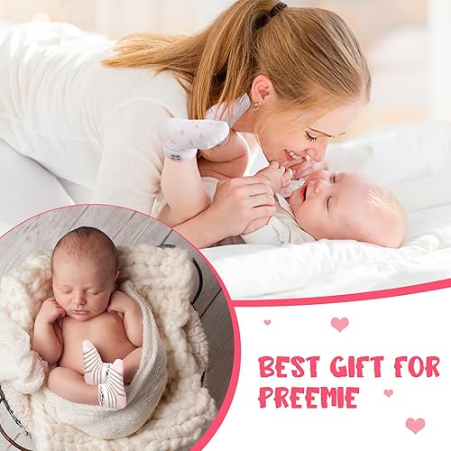 Miniatura 6 de Toulite 20 pares de calcetines prematuros de algodón prematuro calcetines de felpa para bebés prematuros calcetines de hospital recién nacido