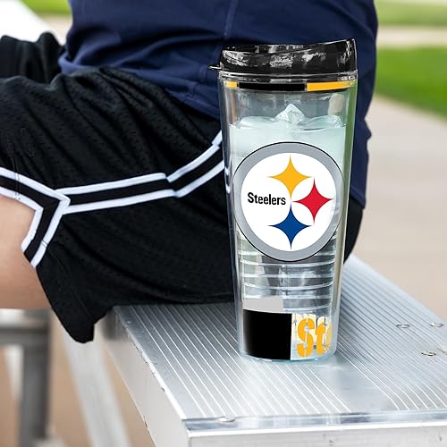 Miniatura 29 de Rico Industries NFL - Vaso clásico de fútbol americano de doble pared, 16 oz o 20 onzas, tapa W