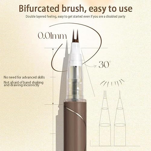 Miniatura 2 de Lápiz delineador de ojos, lápiz de pestañas inferiores de doble punta, delineador de ojos súper delgado, delineador líquido natural 3D debajo de las