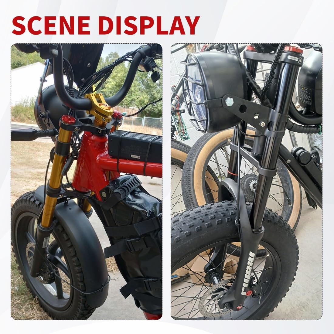 Fat Tire Forks BMX Air Suspension Fork 20x4.0 eBike Vordergabel Mountainbike Gabel Taper1-1/2 gerade 1-1/8 Zoll Scheibenbremse Reise 120 mm mit Dämpfungseinstellung QR 135 x 9 mm 2,6 kg