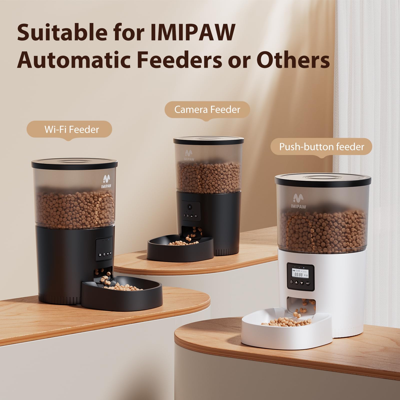 IMIPAW Lot de 6 déshydratants pour animaux de compagnie - Déshydratant de rechange pour la plupart des distributeurs automatiques de nourriture pour chats - Garde la nourriture pour chat et chien au
