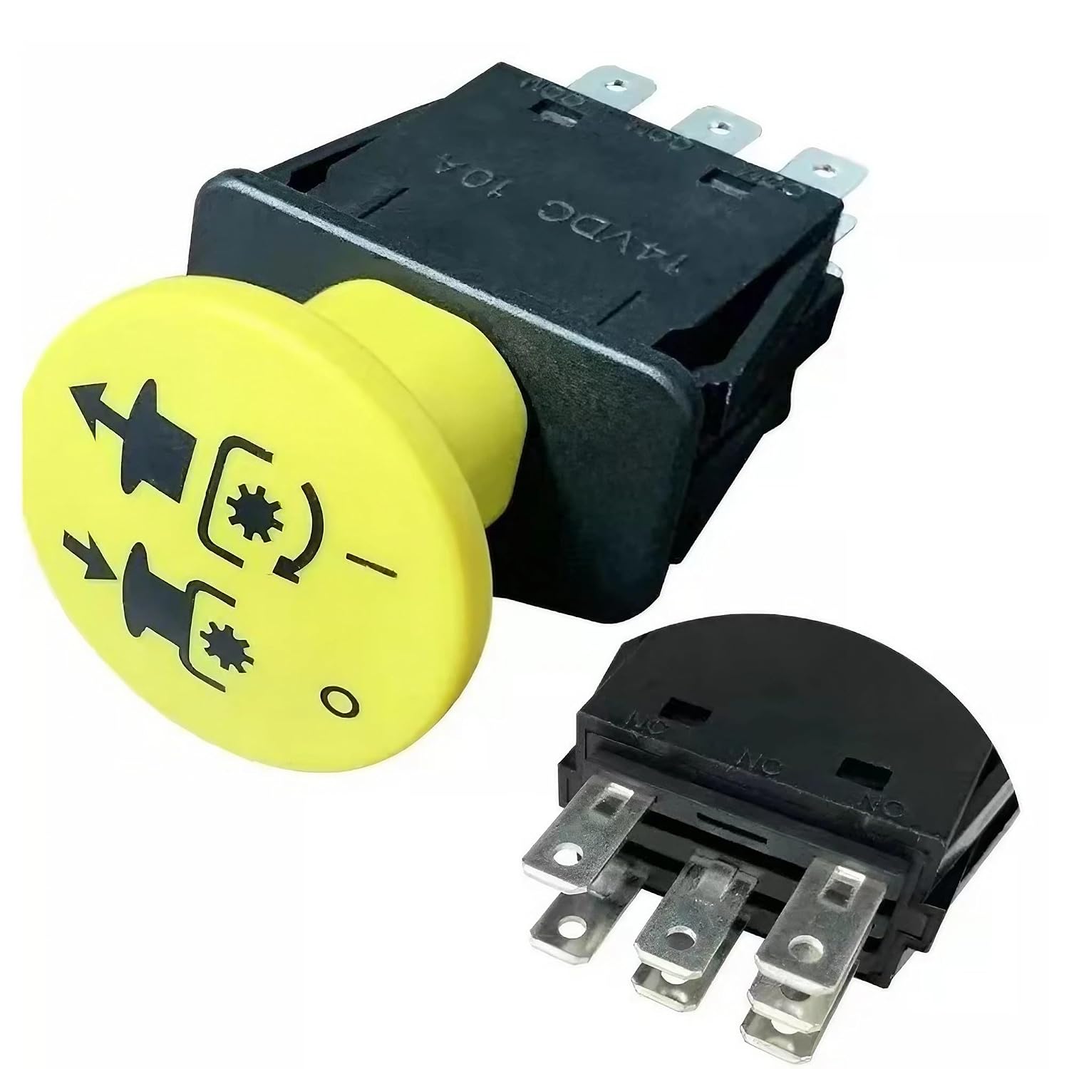Diskary 7 Terminals Clutch PTO Switch 10A 14V for RTZ XT2 ZT1 ZTR Zero Cub Cadt Lawn Mowers Replacement 725-3233 725-3233A 925-3233 925-3233A Dela 6201-308 6204-308