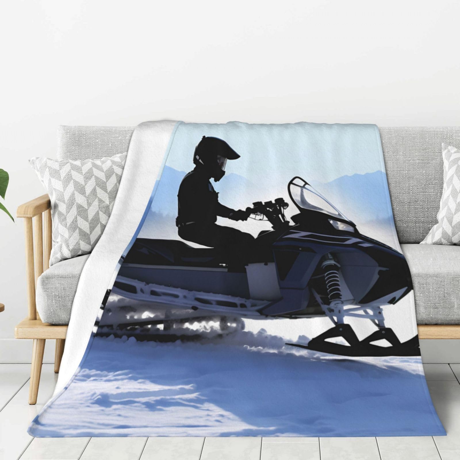 Couverture polaire en flanelle douce pour lit et canapé de 152 x 127 cm