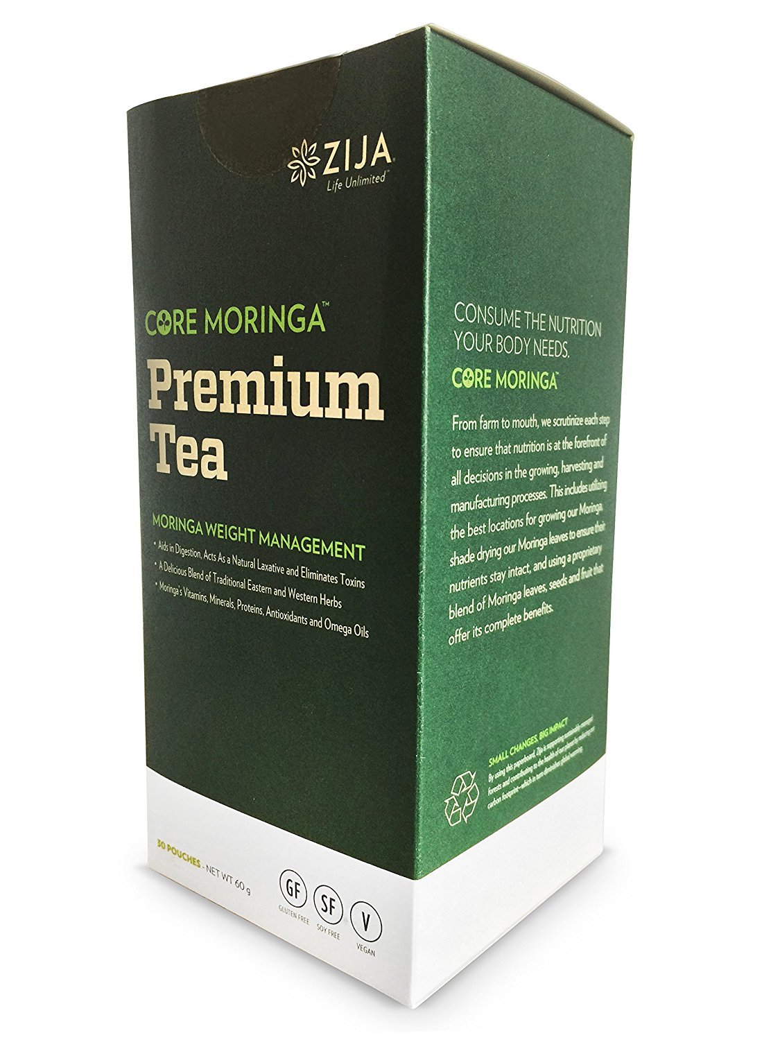 健康茶 zija PremiumTea Zija Premium Moringa Miracle Tea, 30 Packets, Net WT. 60g