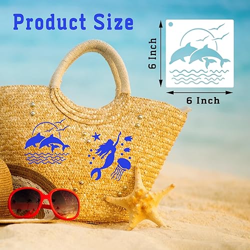 Miniatura 9 de 80 plantillas para pintar sobre madera, plantillas de flores reutilizables, plantillas de mariposa, plantillas de plástico para pájaros, plantillas