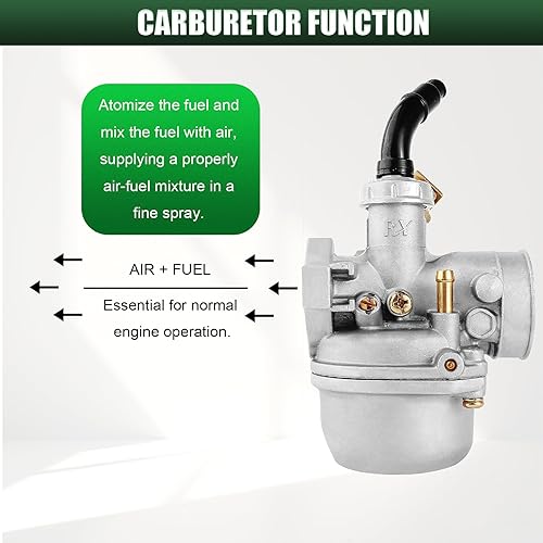 Miniatura 7 de QAZAKY Carburador PZ19 para 50 cc, 70 cc, 90 cc, 110 cc, 125 cc, ATV QUAD, scooter, Go Kart, ciclomotor, mini picador, Pit Dirt Pocket Super Bike